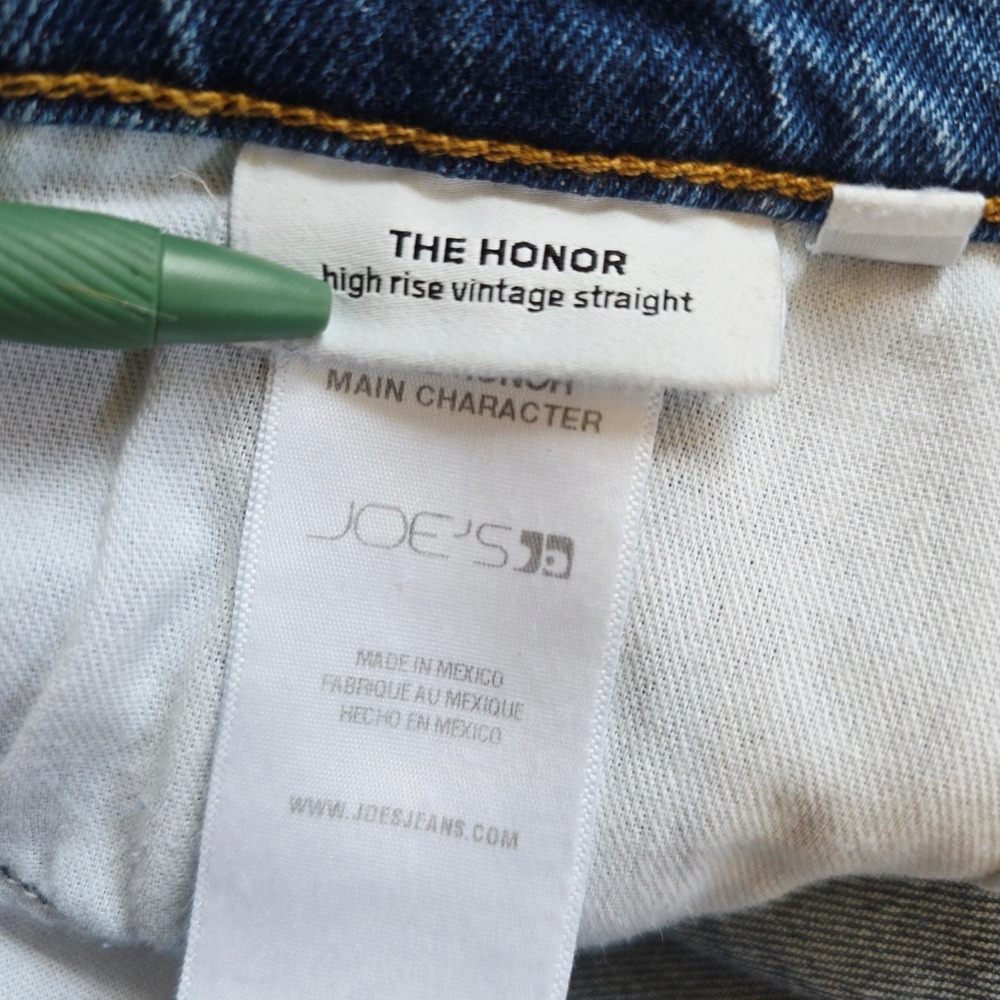 Joe's Jeans The Honor High Rise Vintage Straight‎ Main Character Blue Denim 34 - Picture 6 of 8